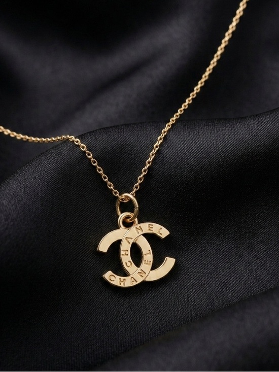 Handmade Jewelry - Zipper pull Gold Interlocking Pendant Necklace